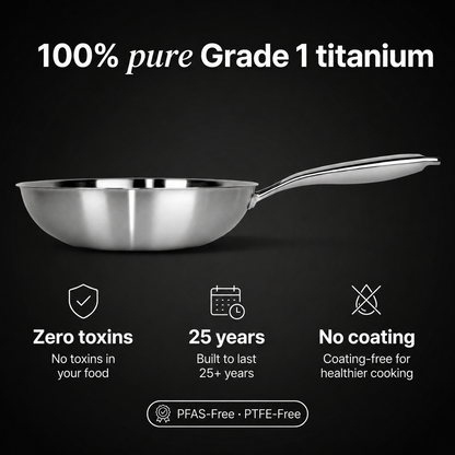 100% Pure Titanium Wok (11-Inch) — TITANOX®