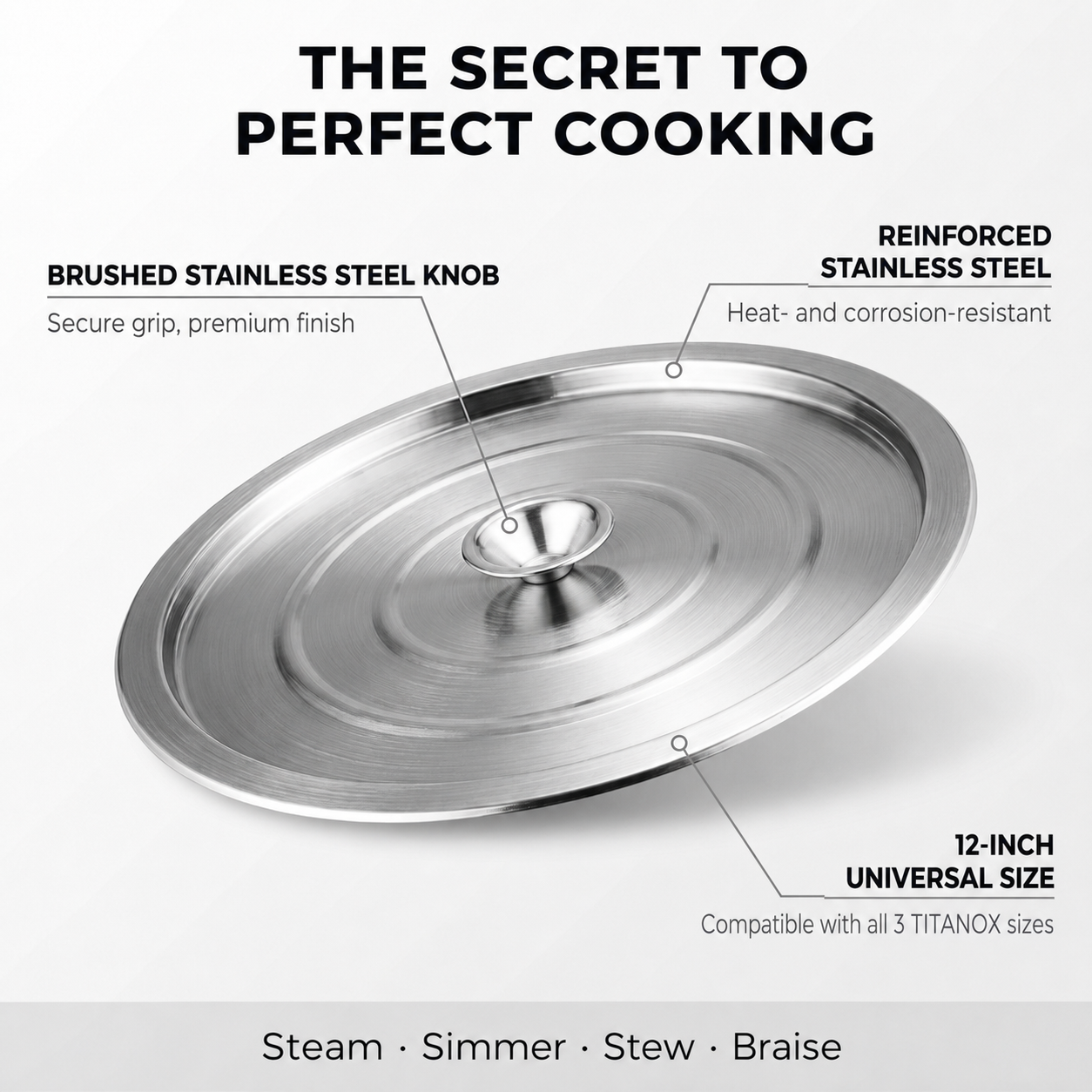 Universal Stainless Steel Lid — TITANOX®