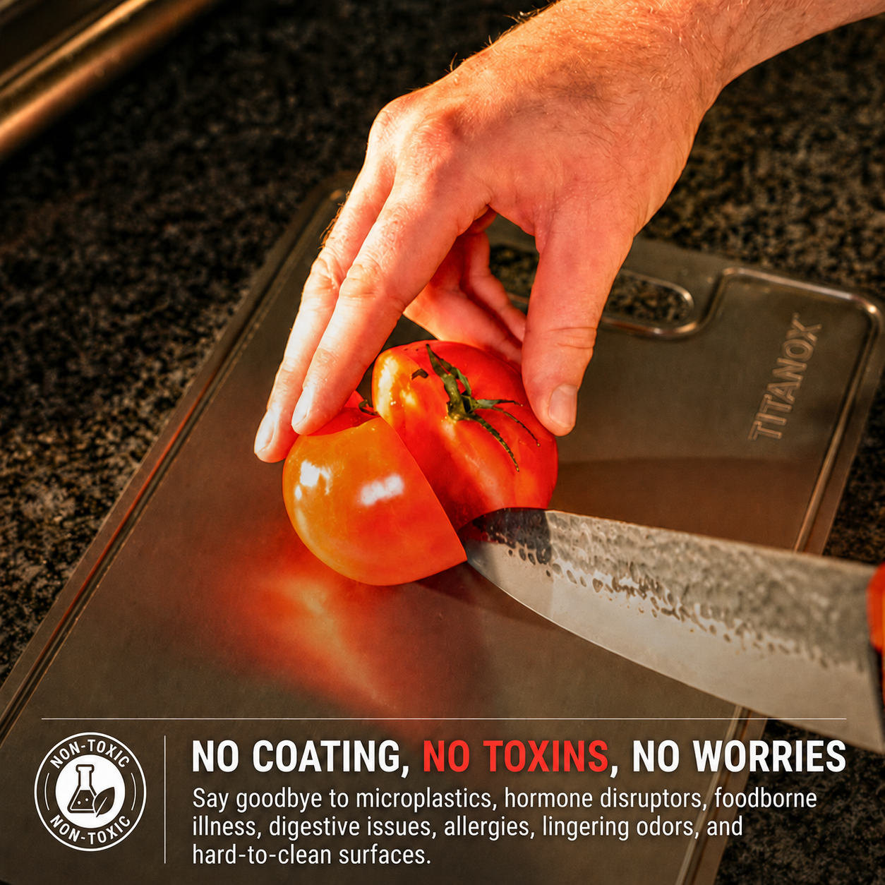 100% Pure Titanium Cutting Board — TITANOX®